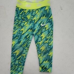 Nike Kids Leggings - Teal and Lime